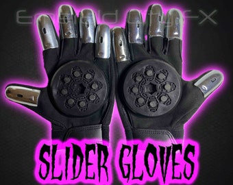 Sparking Metal Slider Gloves for Halloween, Haunted House, Cosplay & Skateboard