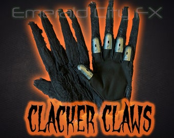 Spooky Clacker Claws Gloves for Halloween, Haunted House & Cosplay