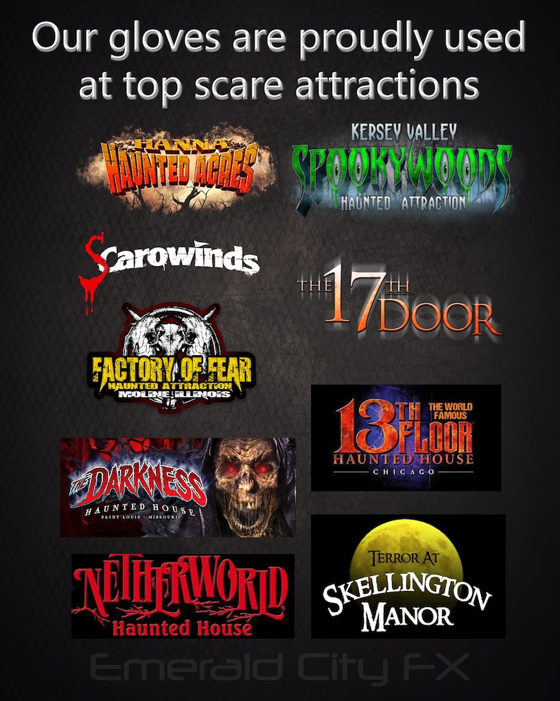 Sparking Metal Slider Gloves for Halloween, Haunted House, Cosplay & Skateboard image 9