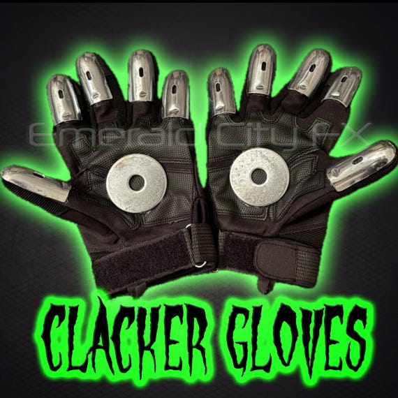 Metal Tactical Clacker Gloves for Halloween, Haunted House
