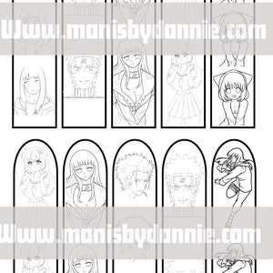 Puede incluir: Un conjunto de 24 marcap&aacute;ginas imprimibles en blanco y negro con personajes de anime. Los marcap&aacute;ginas est&aacute;n dise&ntilde;ados con un estilo simple y elegante y son perfectos para a&ntilde;adir un toque de personalidad a cualquier libro.