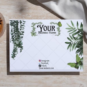 Appuyez sur le modèle de présentation des ongles Papier cartonné Plantes Jardin Floral Image en téléchargement numérique