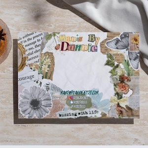 Druk op op de nagel Weergavesjabloon Karton Scrapbook Afbeelding Digitale download