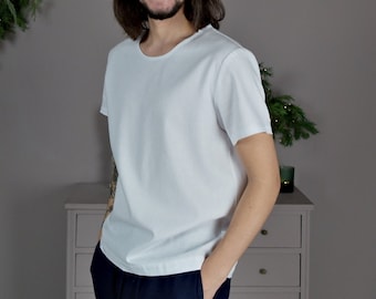 MENS Linen Shirt, Linen tshirt, Linen t-shirt men, Natural flax t-shirt, Linen Shirt Men, Organic men's T-shirt, Summer shirt, Basic shirt