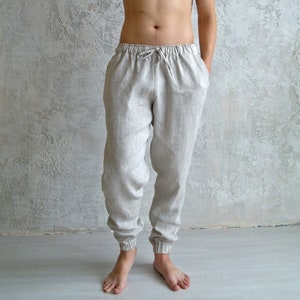 UNDYED LINEN pants for Men, Men's pants linen, Sustainable pants, Linen pants men, Casual pants men, Breathable linen pants, Organic pants