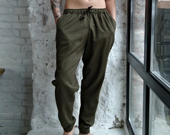 LINEN PANTS for men, Linen pants, Men&#39;s linen pants, Casual linen pants, Organic flax pants, Yoga pants men. Gift for Him! Light mens pants