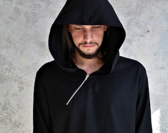 Leinenhemd für Männer, Herren Leinenhemd, Herren HOODIE mit Reißverschluss, Flachshemd, Leinen Sweatshirt, Leinen Loungewear, Leinen Hoodie, Geschenk für Ihn!