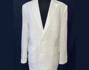 LINEN JACKET Men, Classic Linen Jacket, Men's Flax Blazer, Men Linen Cardigan, White Jacket Men, Wedding Jacket, Men's Elegant Party Jacket