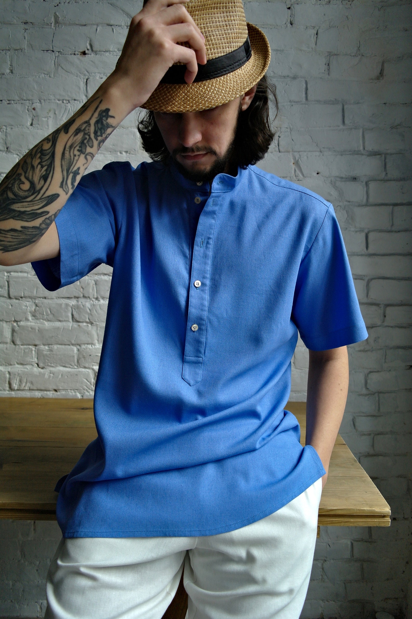 LINEN SHIRT MEN Mens Linen Shirt Men's Linen Shirt Etsy