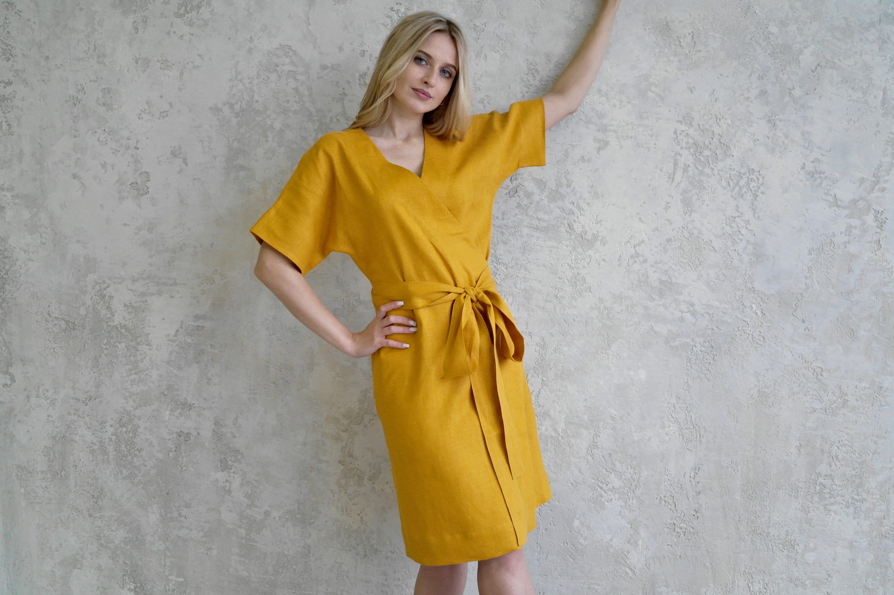 Linen WRAP Dress, Linen dress Women, Midi Linen Dress, Summer dress Pockets, Casual Linen Dress, Organic Linen Dress, Linen Kimono dress Linen WRAP Dress, Linen dress Women, Midi Linen Dress, Summer dress Pockets, Casual Linen Dress, Organic Linen Dress, Linen Kimono dress