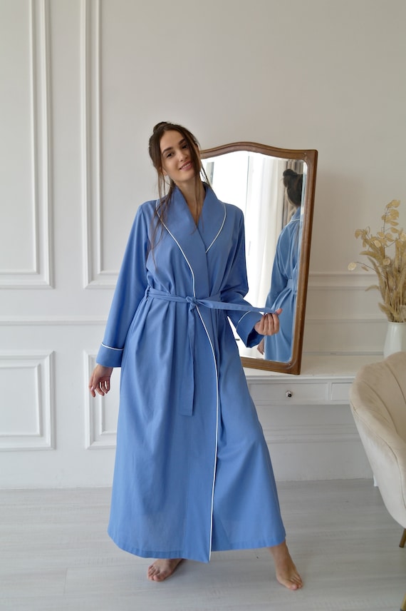 HANDMADE LINEN ROBE, Long Linen Robe Women, Women Linen Bathrobe, Womens  Loungewear, Blue Linen Robe, Linen Women Homewear, Kimono Flax Robe - Etsy