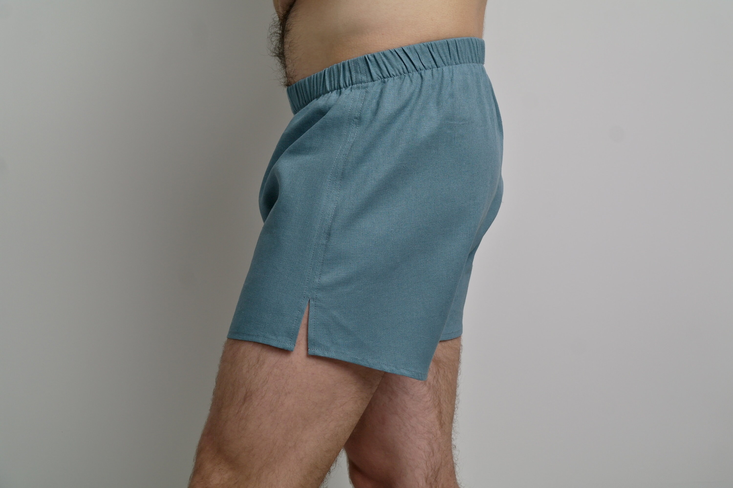 BOXER SHORTS for men LINEN Boxers Sleep shorts Men's Etsy