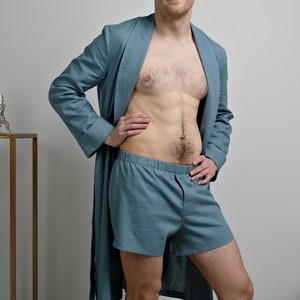 BOXER SHORTS for men, LINEN Boxers, Sleep shorts, Men&#39;s linen underwear, Valentine&#39;s Day Gift, Linen shorts, Basic shorts, Natural shorts