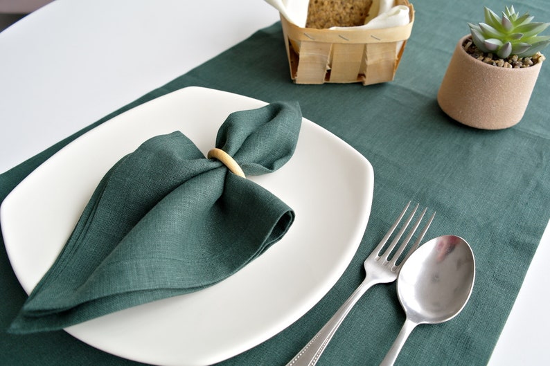 Linen Table Runner, 15 COLORS, Handmade Table Runner, Housewarming Gift, Table linen decor, Natural table linens, Perfect Christmas Gift image 4