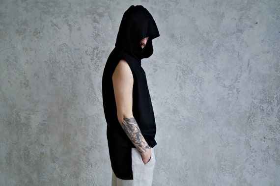 Hooded singlet mens sale