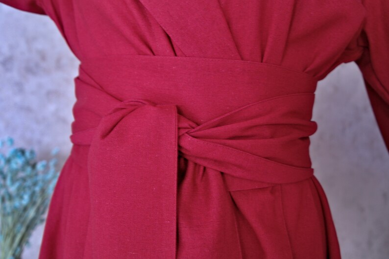 WOMEN'S Robe Linen Robe Long Linen Robe Kimono Robe Etsy