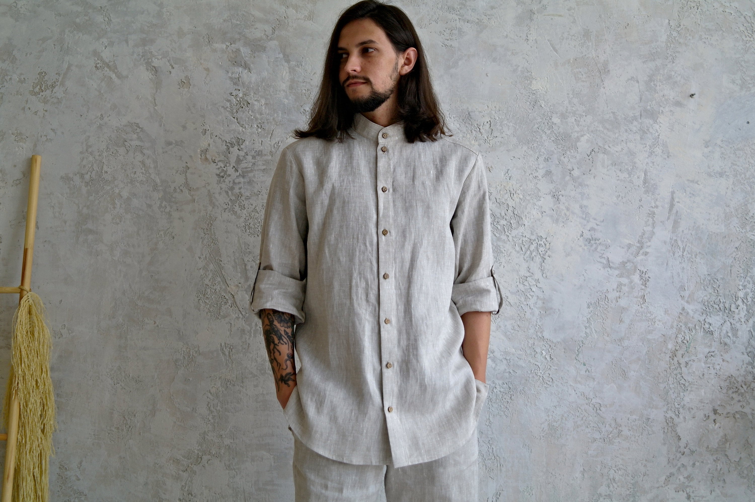 Men's linen shirts sale Clearance