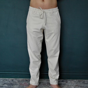 Linen pants for men, Mens linen trousers, Light pants with elastic waist, drawstring. Summer flax pants, All occasion trousers! Gift for Him