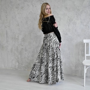 Linen SKIRT, Layered Linen skirt, Maxi Linen Skirt Women, A-line Summer Flax Skirt, Linen Casual Skirt, Ruffled Long Skirt, Flared Skirt