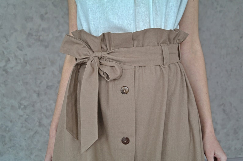 Women/'s skirt Long linen skirt Natural linen skirt Casual skirt organic linen LINEN SKIRT High-waist linen skirt Organic flax skirt