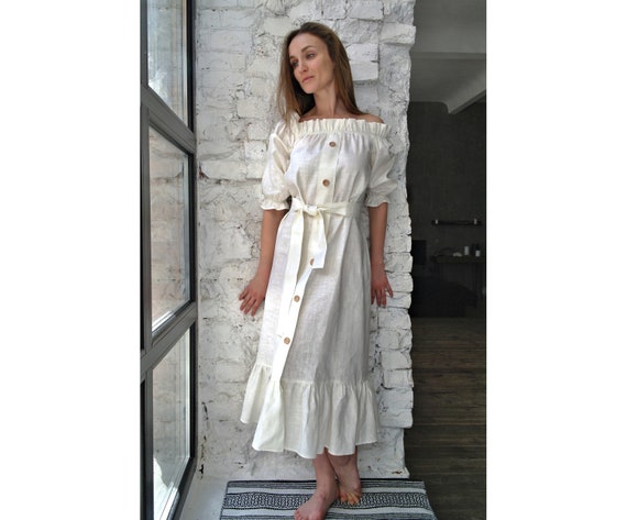 only linen dress ONLY Linen Strap Dress Barrakets Shop 2