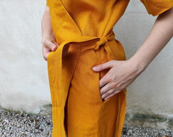casual belted kimono dress Belted Kimono Dress