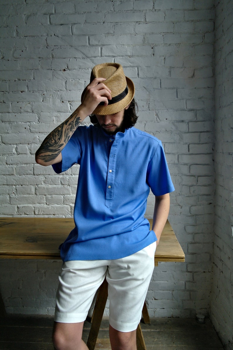 LINEN SHIRT MEN Mens Linen Shirt Men's Linen Shirt Etsy