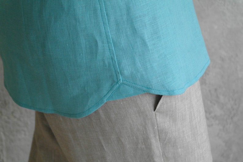 Mens Linen Shirt, Button Down Shirt, Loose Linen shirt, Linen Summer shirt, Natural Linen Men Shirts, Long-sleeve Men's Shirt, Gift for Him image 9