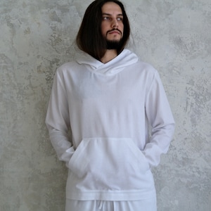 LINEN HOODIE MEN&#39;S, Linen sweatshirt, Linen loungewear, Menshirt, Shirt for men, Linen shirt, Linen Hoodie, Gift for him, Organic Flax shirt