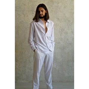 福袋 大丸 Down Button Set: LINEN WEDDING MEN'S Shirt, Linen Classic Clothing