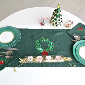 Linen Table Runner, 15 COLORS, Handmade Table Runner, Housewarming Gift, Table linen decor, Natural table linens, Perfect Christmas Gift image 8