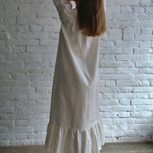 ONLY 2 Left! UNIQUE linen dress, Rare UKRAINIAN shops Linen! Natural linen Off-shoulder dress, Organic Flax Mid-calf dress, Open shoulder dress