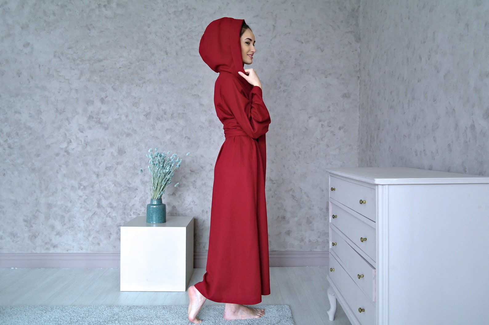 WOMEN'S Robe Linen Robe Long Linen Robe Kimono Robe Etsy