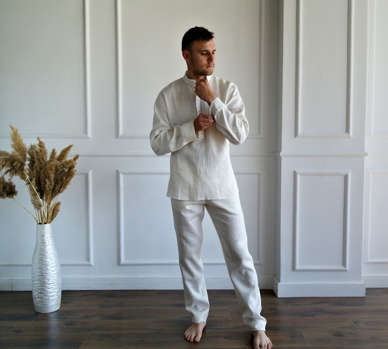 MEN'S LINEN SET Pure Linen Suit Men Best Man Linen Suit - Etsy