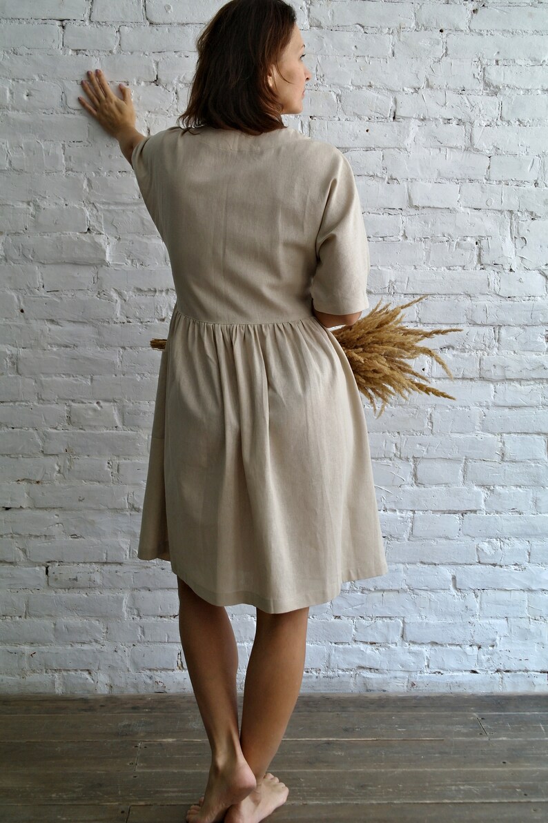 LINEN DRESS Linen Dress Women Loose Linen Dress Handmade Etsy
