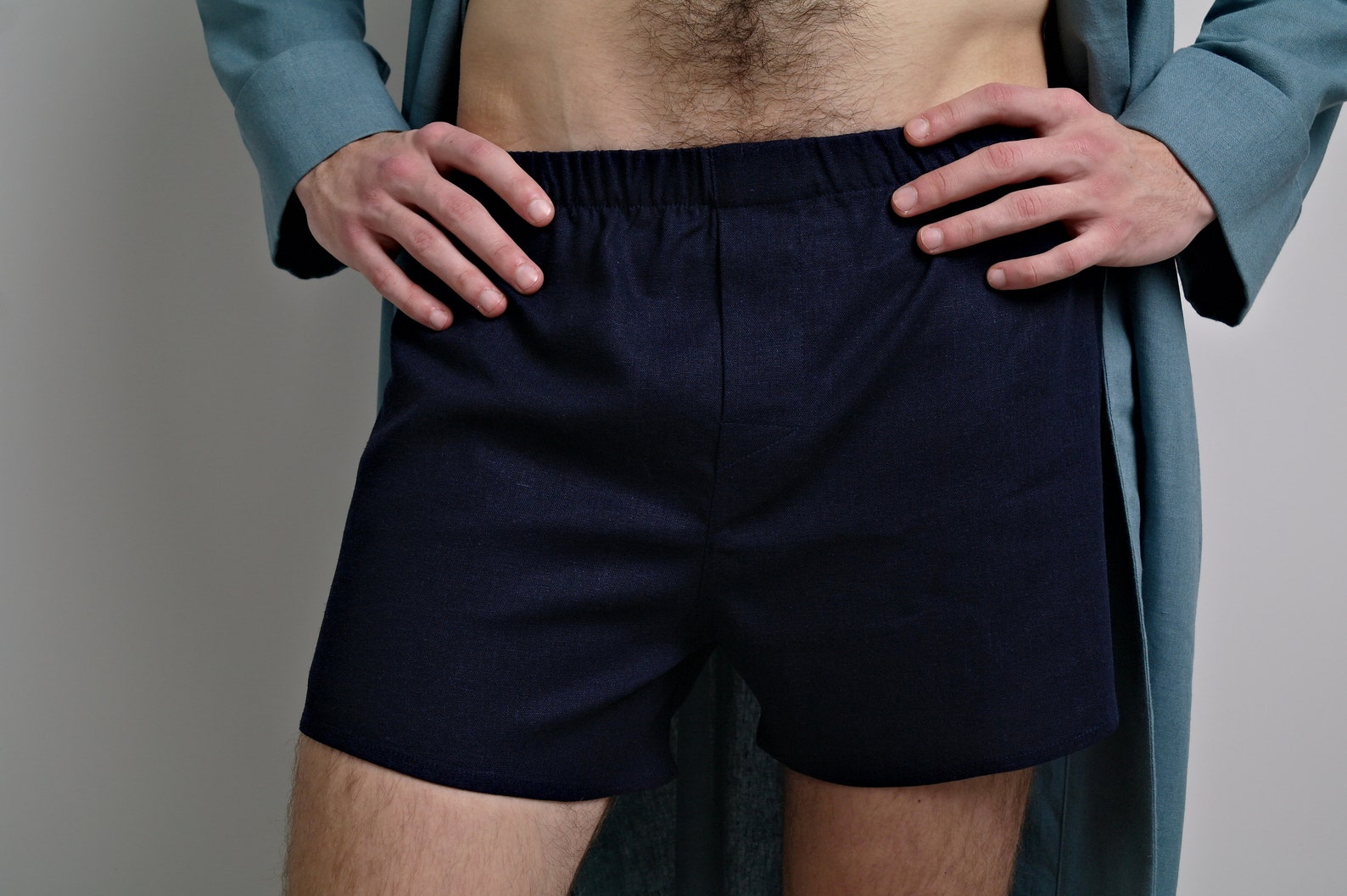 LINEN BOXERS for MEN Linen Underwear Men's Boxer Shorts Etsy