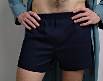 LEINEN BOXER für Männer, Leinen Unterwäsche, Herren Boxer Shorts, Herren Leinen Unterwäsche, Geschenk für ihn, Schlaf Shorts, Basic Shorts, Natur Shorts