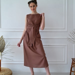 KIMONO LINEN DRESS, size L, Linen dress women, Long linen dress, Natural Linen Dress, Maxi linen dress, Soft linen dress, Organic Flax dress
