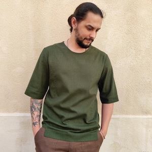 Mens Linen T-Shirt, Linen tees men, Natural flax t-shirt, Light Linen t-shirt, Soft Linen Shirt Men, Organic men&#39;s shirt, Basic shirt