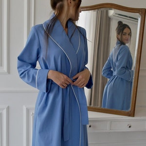 Women LINEN ROBE, Long Linen Robe, Maxi Linen Robe for Women, Organic Linen Kimono, Linen Women Homewear, Woman Flax robe, Christmas Gift!