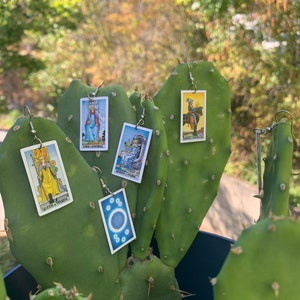 Boucles d’oreilles individuelles de cartes de tarot