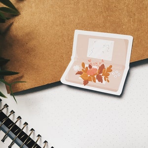 Nintendo DS Flowers Aesthetic Glossy Sticker