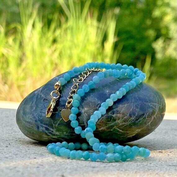 Collier amazonite ( petit cœur ) - Marion lithothérapie