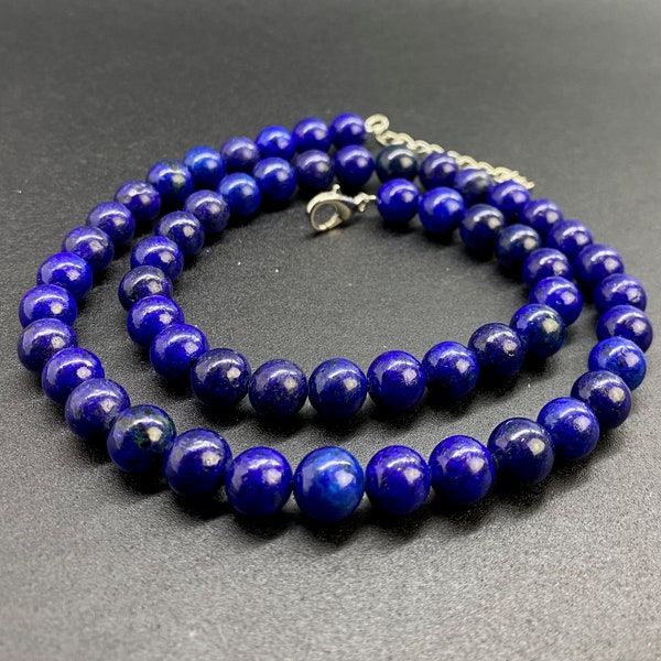 Collier pierres Perles Lapis Lazuli