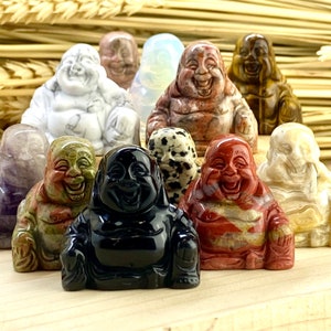 Buddha in natural stone, laughing Buddha, Buddha stone statue of your choice
