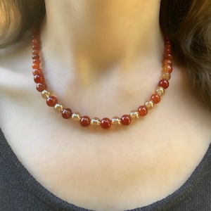 Collana Sfere Sfaccettate Di Agata Gialla Striata Lunghezza 160 Cm - Foto 6