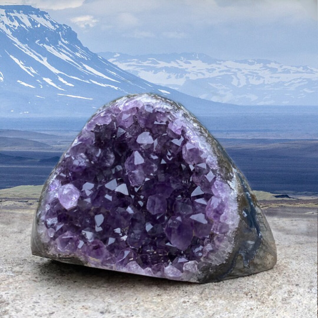 Géode D'Améthyste Naturelle - 304 Grammes - Pierre Violette - Neuf Avec étiquettes