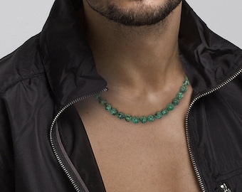 Halskette Natursteine Türkis Perlen Afrikas Ideales Geschenk! Männer - Frauen