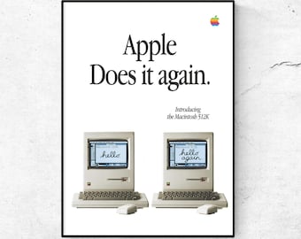 Apple iMac「Yum」ビンテージポスター レトロテック広告アートプリント