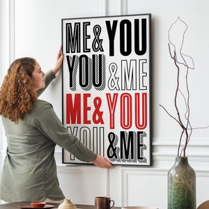 Ich & Du Poster. You And Me Paare Geschenk Poster. Geschenk für Sie. Liebe Poster. Etsy Wohndekor. Wandbehang. Geschenk für Verliebte. Geschenk für Paare